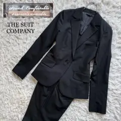 美品 ザスーツカンパニー セットアップ ストレッチ洗濯可 黒 小さいサイズ 34