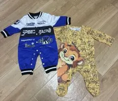 SHEIN レーシング・ライオン　ロンパースセット 1-3M