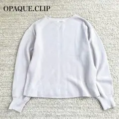 オペークドットクリップ イタリア糸 ボートネックニットセーター ウール ゆったり