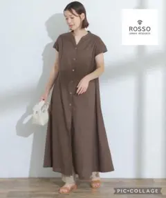 アーバンリサーチ　URBANRESEARCH フレンチスリーブ シャツワンピース