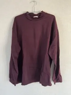 【GU】ロングTシャツ XL モックネック カットソー トレーナー