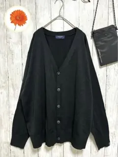 L【BACK NUMBER】黒カーディガン　前ボタン