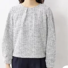 【新品】index ミックスツイードプルオーバーＬ（洗濯機洗い可）春秋用