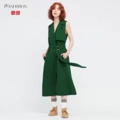 ユニクロ_JW ANDERSON ダークグリーン ベスト S