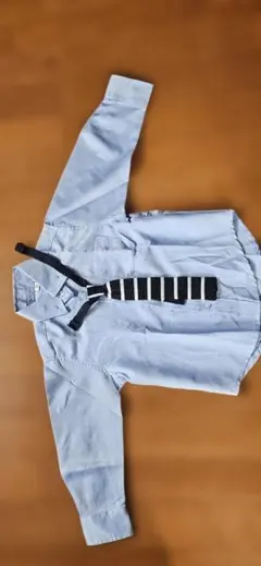 キッズ用 長袖シャツ ネクタイ付き 100cm