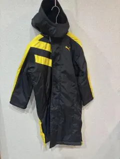 PUMA ベンチコート フード付き 130サイズ 黒/黄