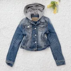 【希少/Y2K】パーカー付 デニムジャケット 00s Gジャン　M 平成ギャル