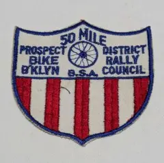 50マイル バイク 自転車　ラリー パッチ 60s アメリカ ボーイスカウト