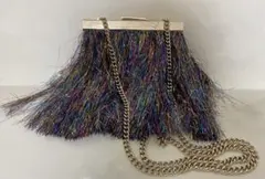 新品 ZARA 2way フリンジ クラッチ ショルダーバッグ