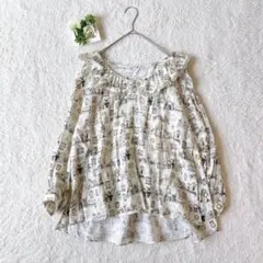 【希少 】franche lippee Hobby roomブラウス M 総柄のサムネイル