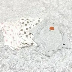 ベビー肌着セット うさぎ・くま柄 、ベビーギャップ長袖肌着　3枚ともサイズ60