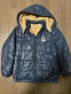 DOUBLE.B フード付きダウンコート 130サイズ ネイビー