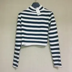 新品　GU ジーユー　ラメクロップドセーター