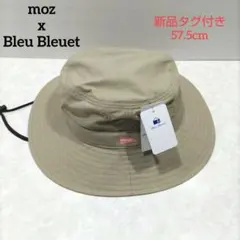 新品タグ付 moz ブルーブルーエ コラボ サファリハット ベージュ 57.5のサムネイル