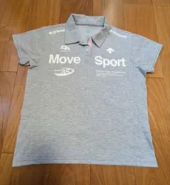 DESCENTE Move Sport ポロシャツ 半袖 グレー