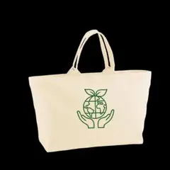 【新品】 ジップ トートバッグ ナチュラル エシカル マイバッグ 地球　エコ