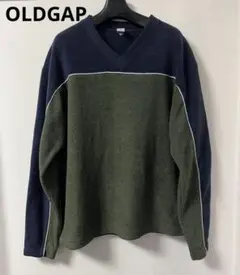 OLDGAP Vネックフリース 2トーンカラー M size 00s