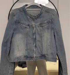 ライトブルー クロップ デニムジャケット