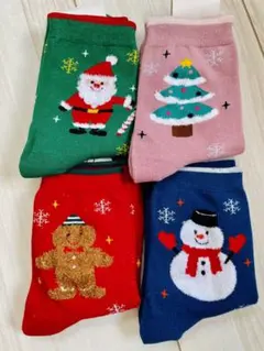 クリスマスプレゼント　ソックス　靴下　サンタさん　可愛い　靴下セット