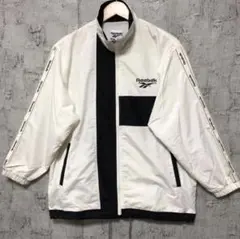 【Reebok】リーボック 白黒バイカラー ウインドブレーカー メンズM