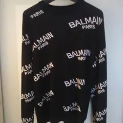 ■BALMAIN■バルマン総柄ニット☆ブラック☆Sサイズのサムネイル