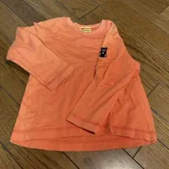 ミキハウスダブルビー100cm オレンジ 長袖カットソー