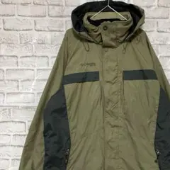 コロンビア　マウンテンパーカー　カーキM ロゴ刺繍アウトドア0114