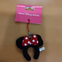 ディズニー　ミニーちゃんのカチューシャキーホルダー