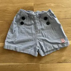 ストライプパンツ ウサギ刺繍付き