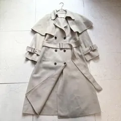 新品タグ付couture brooch ケープ付ロングコート ベージュ 40/L - メルカリ