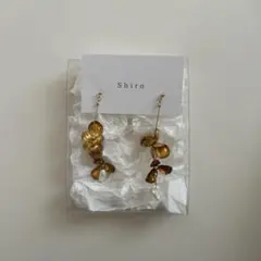 Shiro フラワー パール ピアス