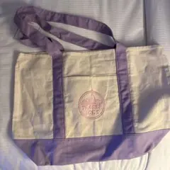 TRADER JOE'S 再利用可能トートバッグ アイボリー/ラベンダー