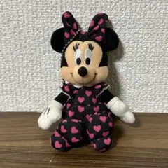 廃盤品】ミニー ぬいぐるみバッジ キーホルダー ヒョウ柄 スクバ
