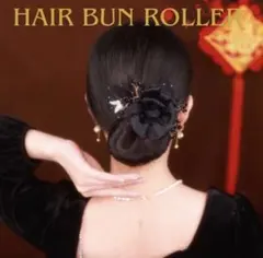 ヘアバンド アクセサリー ヘアクリップ 社交ダンス パーティー 簡単 セット 黒