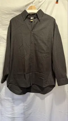 ユニクロツイルオーバーサイズチェックシャツ (67 BLUE) 2023秋冬品