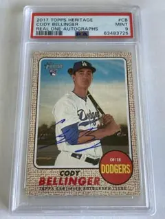 【PSA9】BELLINGER ベリンジャー 直筆サインルーキーカード 2017