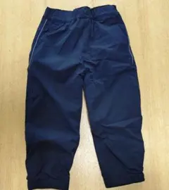 ユニクロ ストレッチウォームイージージョガーパンツ 黒 長ズボン 100cm