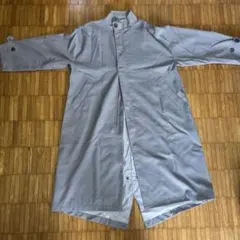 グレー ステンカラーコート サイドポケット付き