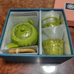 たち吉 萌葱金彩 茶器セット 急須 湯呑 土瓶