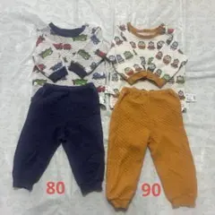 ユニクロ　UNIQLO トーマスキルトパジャマ　2枚セット　80&90 機関車
