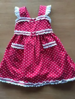 ハート赤　ワンピース100