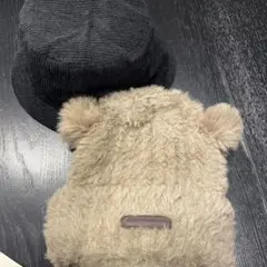 新品コーデュロイバケット＆ファー帽子