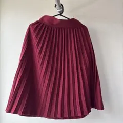 赤　プリーツスカート　M