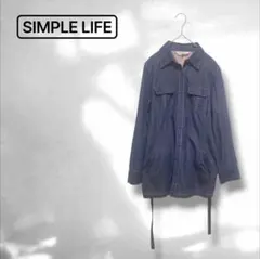 ☆【シンプルライフ】シャツアウター 羽織 シンプル 上品 カジュアル コットンのサムネイル