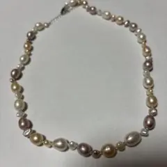 淡水パールネックレス ホワイト ピンク ベージュ