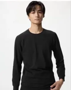 ユニクロ UNIQLO 極暖ヒートテック 9分袖 XXL メンズ 黒