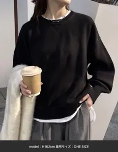 CIAOPANIC TYPY スウェットライクボリュームスリーブニット ブラック