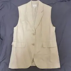 H&M テーラードベスト ジレ ノースリーブ ベージュ