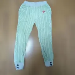 PONY GO ROUND ケーブル編み 緑色パンツ