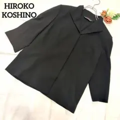 HIROKO KOSHINO 七分袖 テーラードジャケットライト　13AR 黒のサムネイル